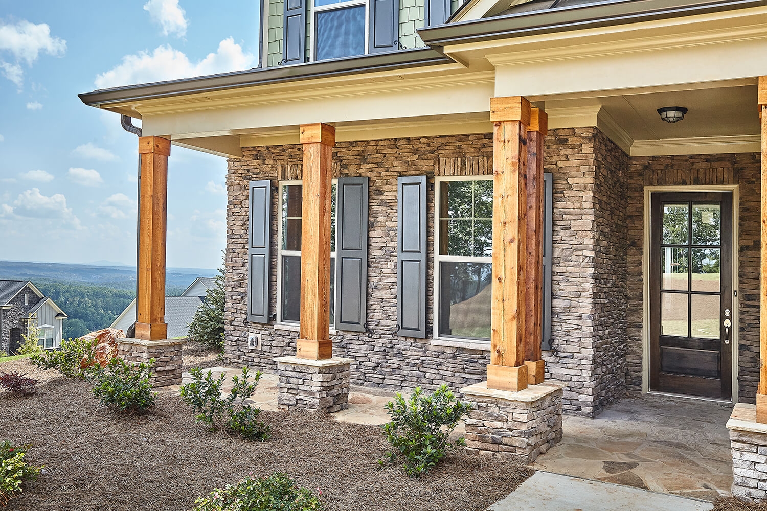 Installation of Ledgestone Series Stone in Hickory