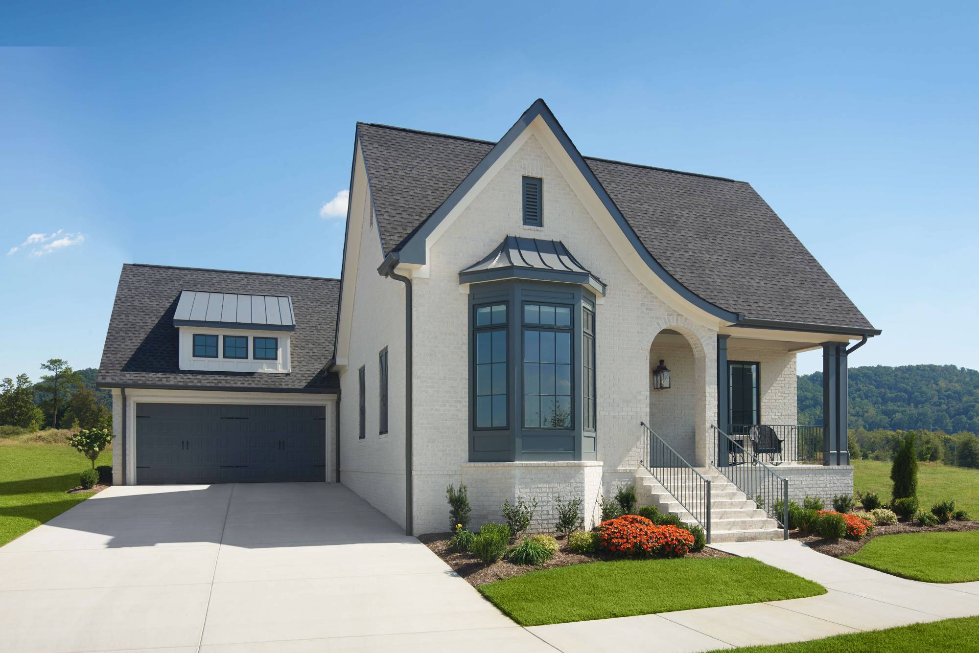 white brick exterior